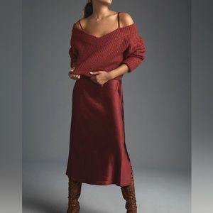 New Anthropologie Layered Sweater & Slip Dress